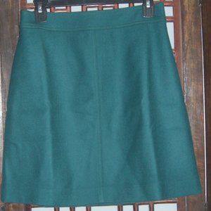 J.Crew Princess Mini Double-Serge Wool Skirt, 12P